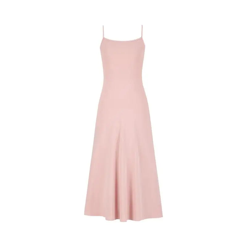 Women'S Sleeveless Spaghetti Strap Midi Dress Hepburn Style French Pure Desire Bodycon Flare Dress Casual Vacation Beach Outfit